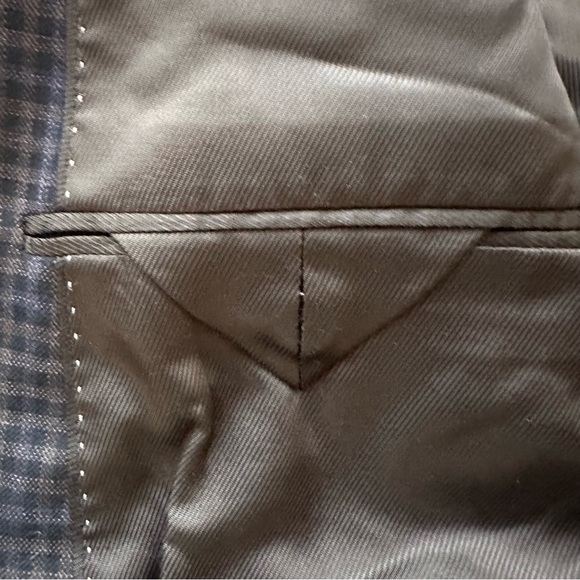 JB Britches Wool Brown/Black Check Sport Coat - 40R - Picture 9 of 10